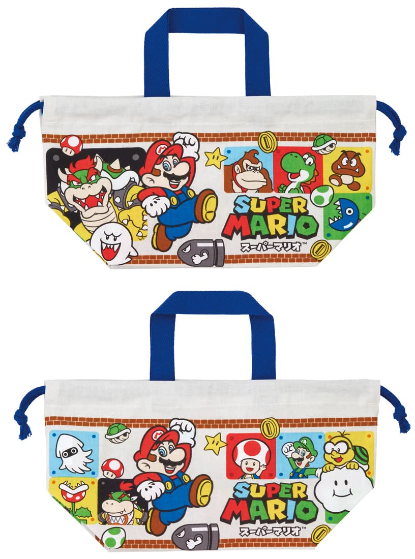 Skater Kids Lunch Bag Mario 23 Japan KB7-A- Japan Figure Store - #1 Bring To You The Best Japanese Goods