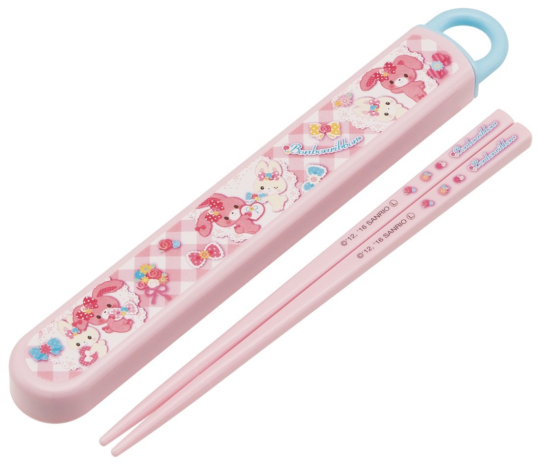 Skater 16.5cm Bonbon Ribon Flower Chopstick Box Set Made in Japan Sliding Type- Japan Figure Store - #1 Bring To You The Best Japanese Goods