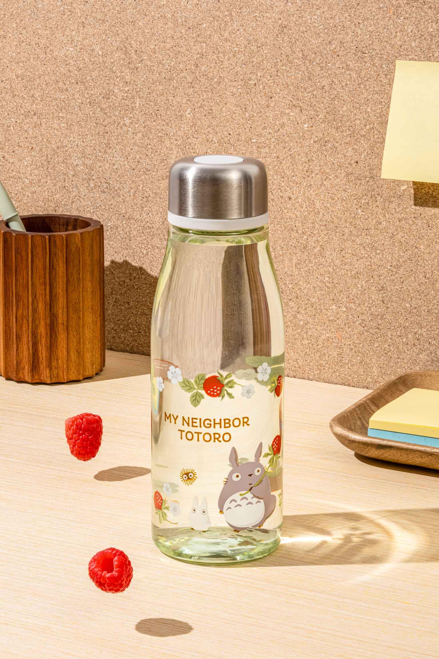 Skater Direct 500ml My Neighbor Totoro Strawberry Water Bottle with Tea Strainer PTY5-A- Japan Figure Store - #1 Bring To You The Best Japanese Goods