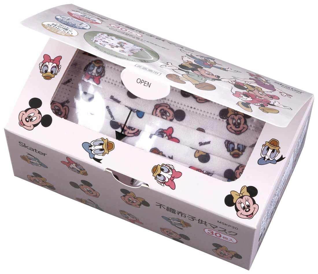 Skater Msks30-A Three-Layer Non-Woven Fabric 3D Mask For Kids 30 Pcs DisneyMickey & Friends- Japan Figure Store - #1 Bring To You The Best Japanese Goods