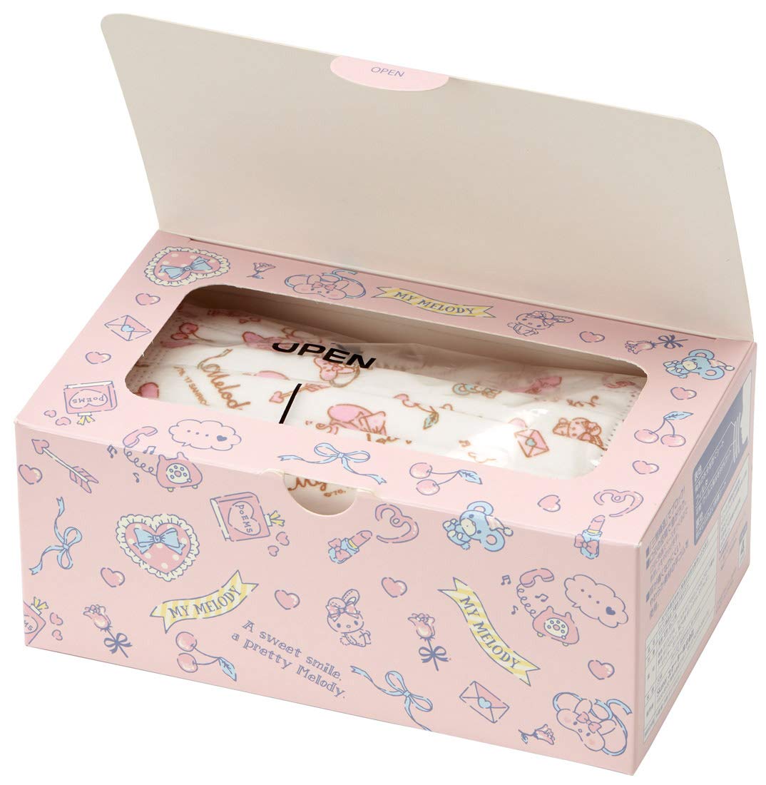 SKATER My Melody Mask For Kids 30 Pcs Box- Japan Figure Store - #1 Bring To You The Best Japanese Goods