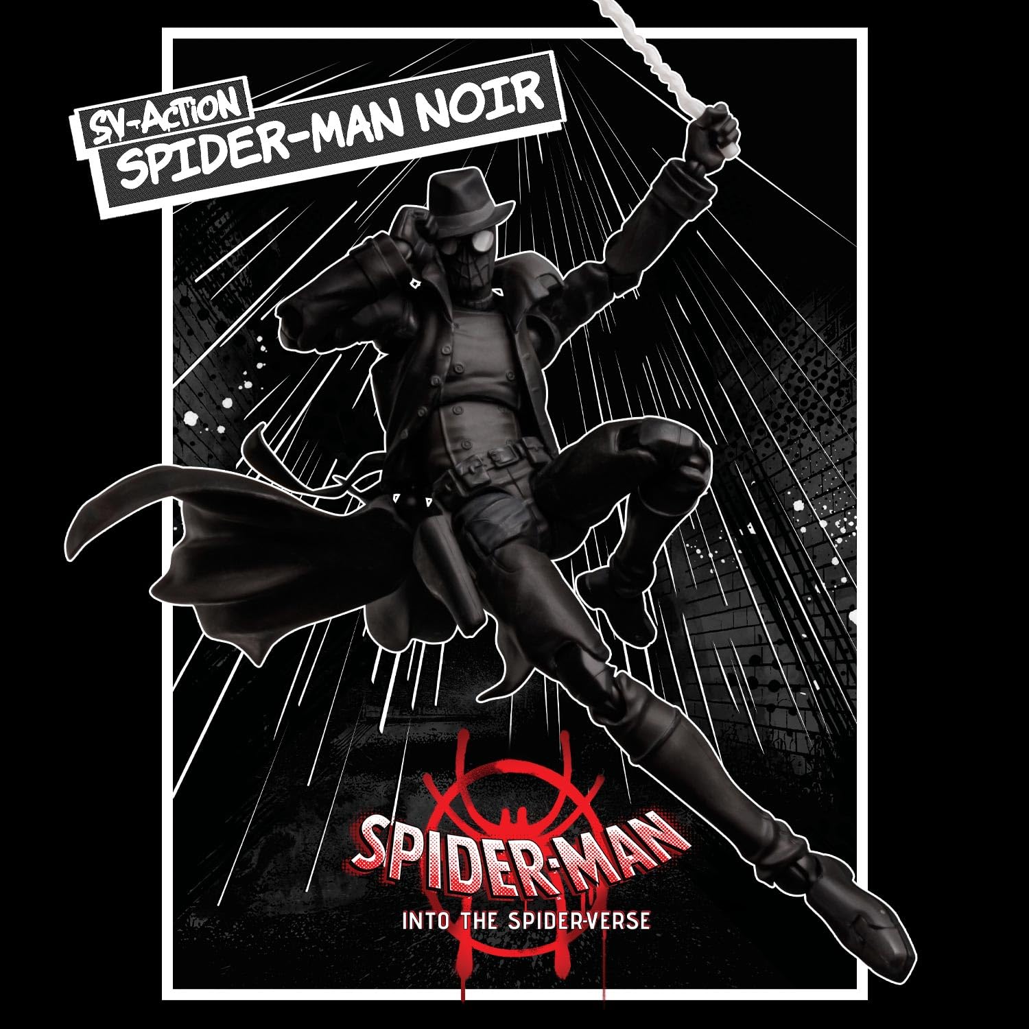 Sentinel Spider-Man Noir Action Figure Non-Scale Abs & Pvc Japan- Japan Figure Store - #1 Bring To You The Best Japanese Goods