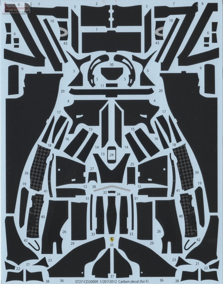 Studio27 St27 Cd20009 Ferrari F2012 Decal For Fujimi 1/20 Decal For Car Models- Japan Figure Store - #1 Bring To You The Best Japanese Goods