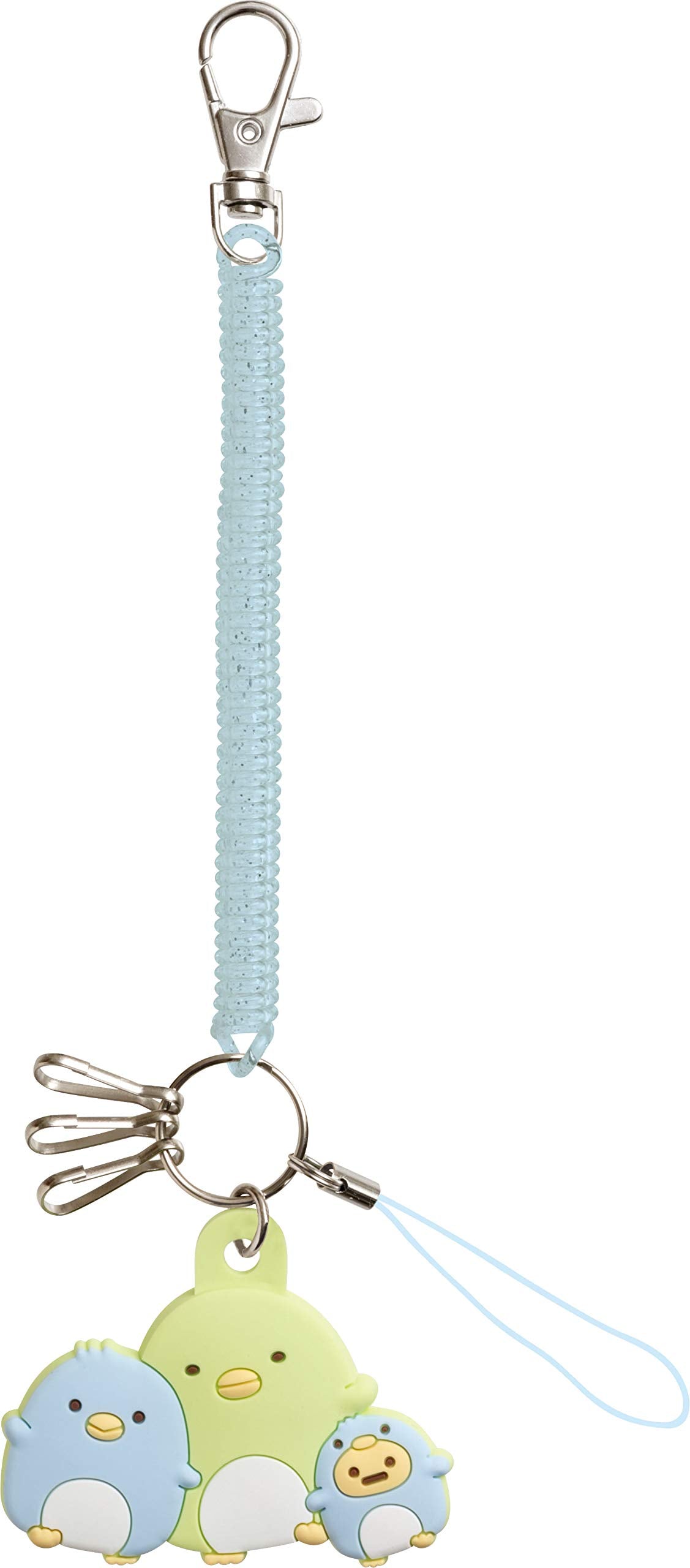 SAN-X Sumikko Gurashi Coil Keychain Penguin- Japan Figure Store - #1 Bring To You The Best Japanese Goods