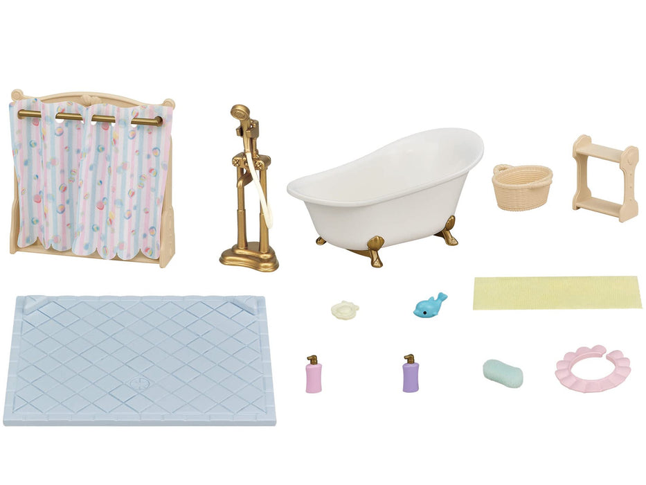 Epoch Sylvanian Families Bath/Shower Set - Ka-628 St Mark Certified Dollhouse Toy for Ages 3+- Japan Figure Store - #1 Bring To You The Best Japanese Goods
