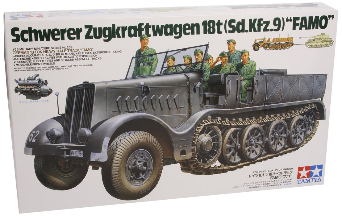TAMIYA 35239 German 18Ton Heavy Half-Track Famo 1/35 Scale Kit- Japan Figure Store - #1 Bring To You The Best Japanese Goods