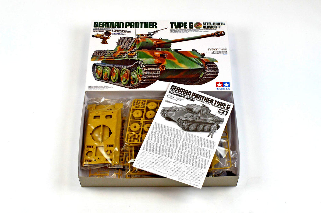 TAMIYA 35174 German Panther Type G Steel Wheel Version 1/35 Scale Kit- Japan Figure Store - #1 Bring To You The Best Japanese Goods