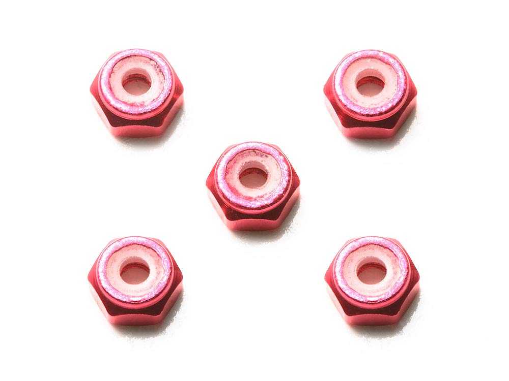TAMIYA Mini 4Wd 95426 2Mm Aluminum Lock Nut Pink 5 Pcs.- Japan Figure Store - #1 Bring To You The Best Japanese Goods