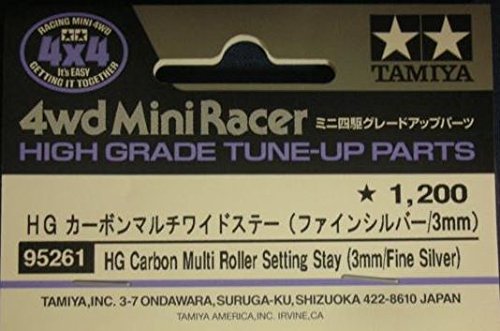 TAMIYA 95261 Mini 4Wd Hg Carbon Multi Roller Setting Stay 3Mm Fine Silver- Japan Figure Store - #1 Bring To You The Best Japanese Goods