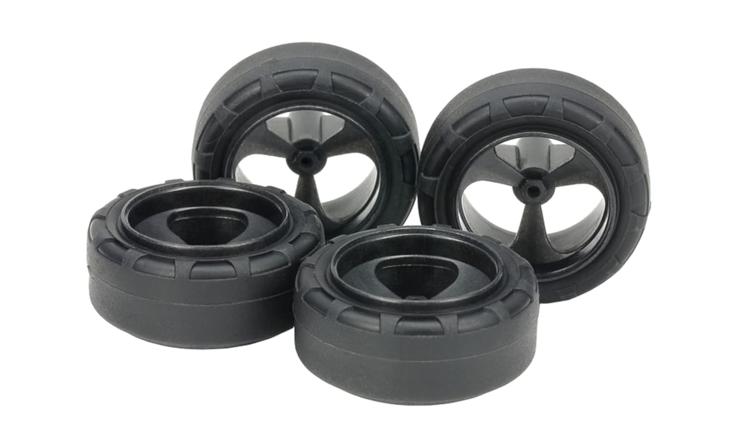 TAMIYA Mini 4Wd Super Hard Small Diameter Narrow Tire 24Mm & Carbon Reinforced 3-Spoke Wheel- Japan Figure Store - #1 Bring To You The Best Japanese Goods