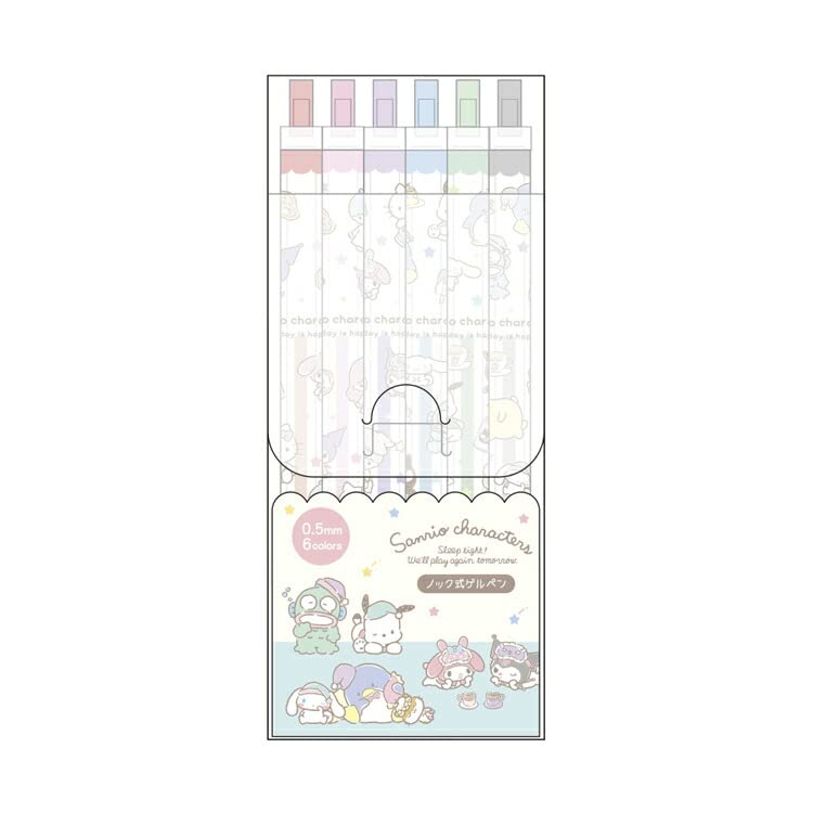 T'S Factory Sanrio Knock Type Gel Pen 6 Pcs Set- Japan Figure Store - #1 Bring To You The Best Japanese Goods