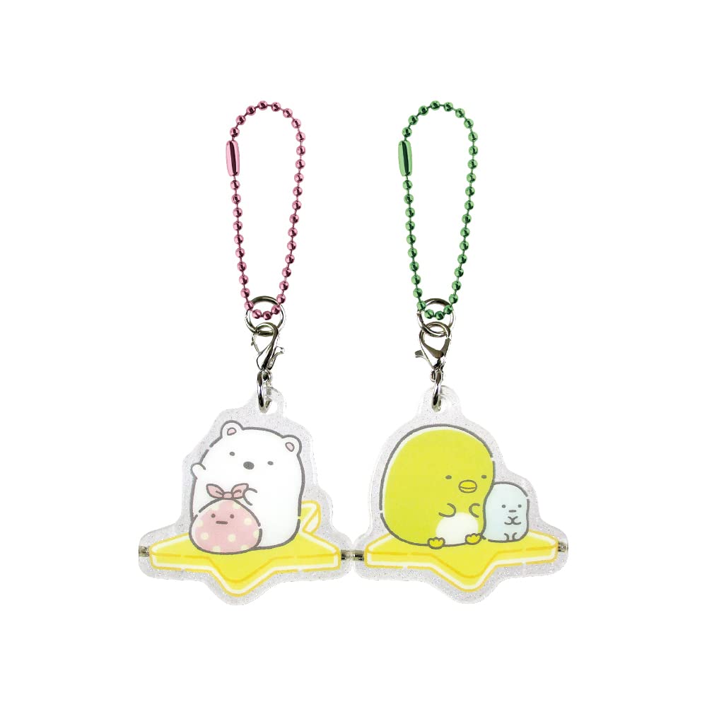 TS Factory Sumikko Gurashi Clear Pair Acrylic Keychain Shirokuma Penguin Star Sg-5541302Sp Shirokuma/H4.1 X W4 X D0.5Cm Penguin?/H4.1 X W4 X D0.5Cm- Japan Figure Store - #1 Bring To You The Best Japanese Goods