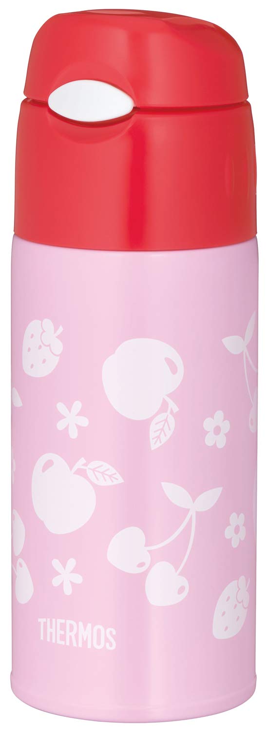 Thermos FHL-402F Water Bottle Vacuum Insulated Straw 400ml Pink Red- Japan Figure Store - #1 Bring To You The Best Japanese Goods