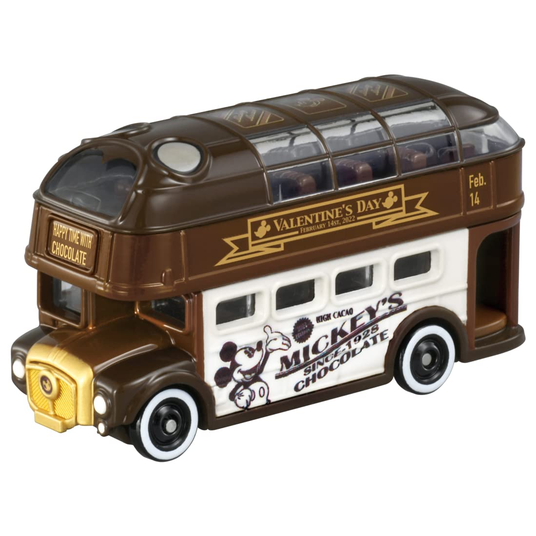 Takara Tomy Tomica Disney Motors Sunny Decker Mickey Mouse Valentine Edition 2022 Mickey Mouse Toy- Japan Figure Store - #1 Bring To You The Best Japanese Goods