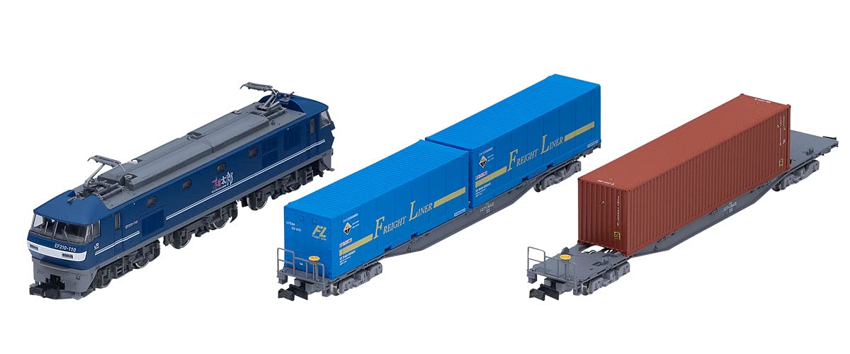 Tomytec Tomix N Gauge 3-Car EF210 Container Train Set 98394 Model Freight Rail- Japan Figure Store - #1 Bring To You The Best Japanese Goods