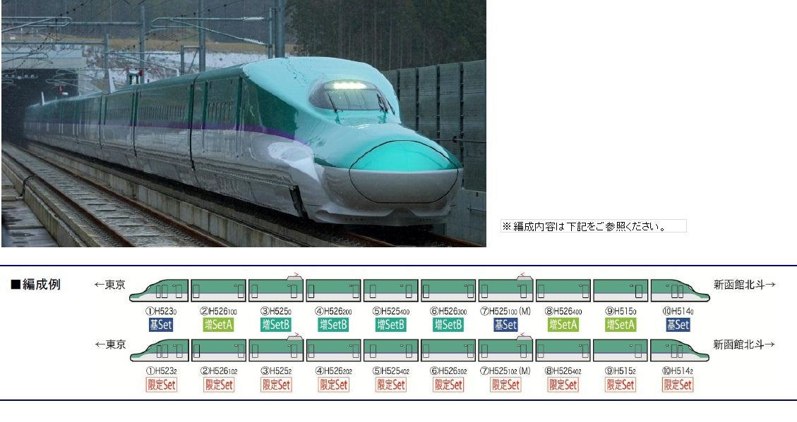 Tomytec Tomix N Gauge H5 Series Hokkaido Shinkansen Model Train Set A 92567- Japan Figure Store - #1 Bring To You The Best Japanese Goods