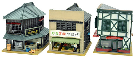 Tomytec Geo-Colle Building Diorama Supplies - Ken-Colle 130-2 Fish Shop/Greengrocer/Cafe- Japan Figure Store - #1 Bring To You The Best Japanese Goods