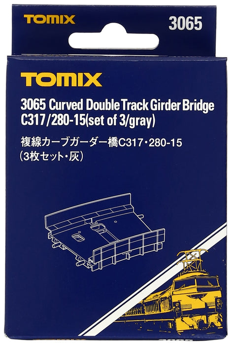 Tomytec Tomix N Gauge Double Track Curve Bridge Set of 3 Gray - Model Railway 3065- Japan Figure Store - #1 Bring To You The Best Japanese Goods