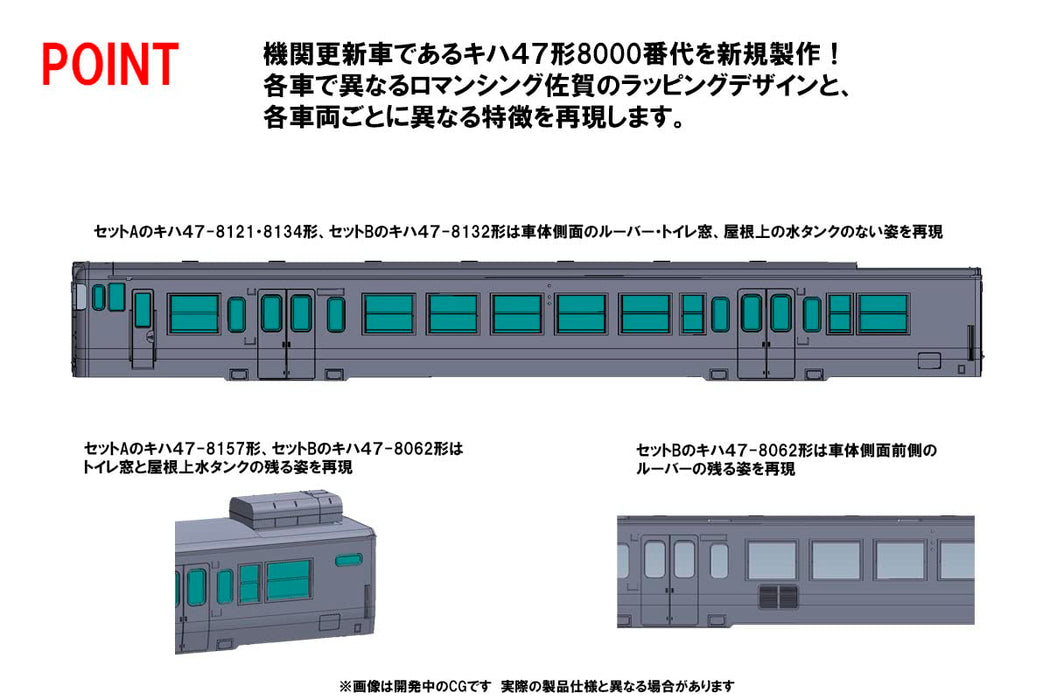 Tomytec Tomix N Gauge Jr Kiha47 8000 Diesel Car Model - Romancing Saga Wrapping Set A- Japan Figure Store - #1 Bring To You The Best Japanese Goods
