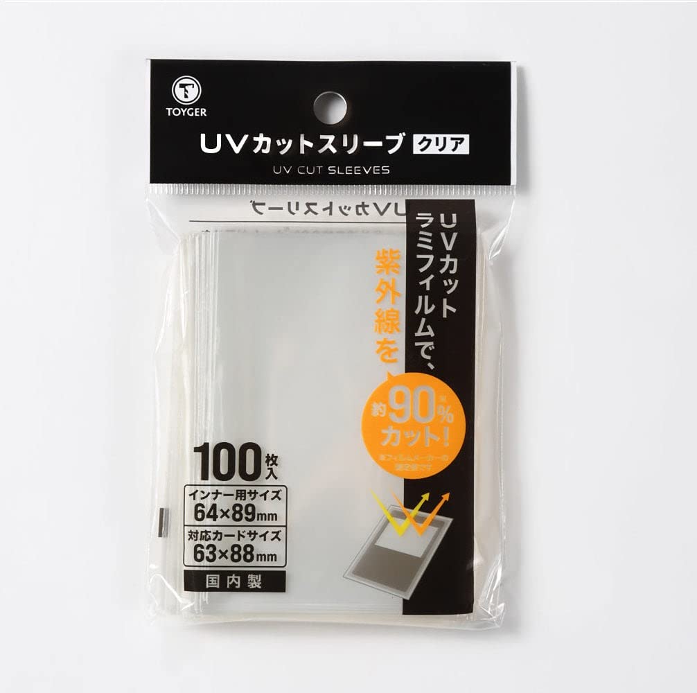 TOYGER Uv Cut Sleeves Transparent 100Pcs Card Sleeve- Japan Figure Store - #1 Bring To You The Best Japanese Goods