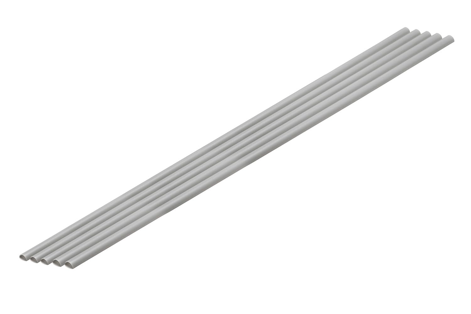 Wave OM-452 Plastic Gray Half Pipe 2x4mm 5pcs Hobby Material- Japan Figure Store - #1 Bring To You The Best Japanese Goods