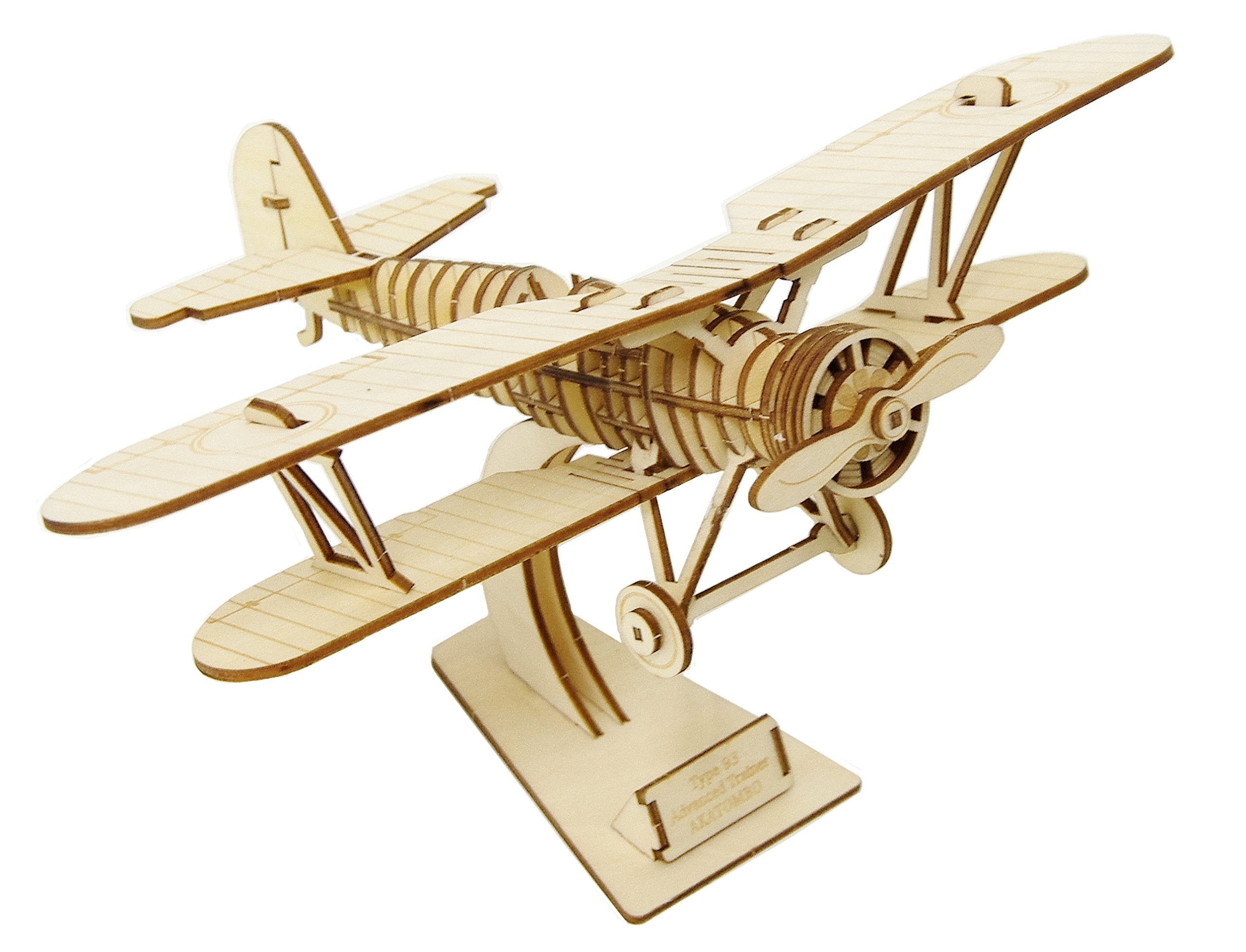 A-ZONE Wooden Art Ki-Gu-Mi Biplane- Japan Figure Store - #1 Bring To You The Best Japanese Goods