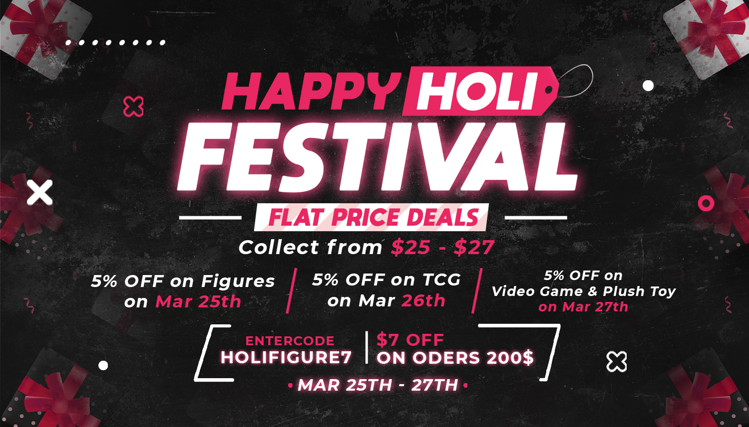 Holi Festival Promotion: Flat Price Deals, Discounts, and More