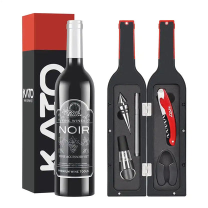 Kato Grey Bottleneck Wine Accessory Set - Aerator Pourer Stopper Foil Cutter- Japan Figure Store - #1 Bring To You The Best Japanese Goods