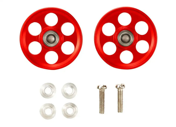 TAMIYA Mini 4Wd 95404 Hg Lightweight Aluminum Ball-Race Rollers 19Mm Ringless/Red- Japan Figure Store - #1 Bring To You The Best Japanese Goods