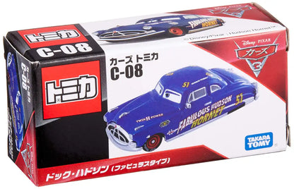 Takara Tomy Tomica C-08 Disney Cars Doc Hudson (Fabulous Type) Disney Car Diecast Model- Japan Figure Store - #1 Bring To You The Best Japanese Goods