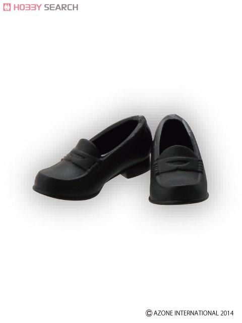 Azone Intl Pureneemo Original Costume Akt095 Black Soft Vinyl Coin Loafers For 1/6 Dolls - Japan- Japan Figure Store - #1 Bring To You The Best Japanese Goods