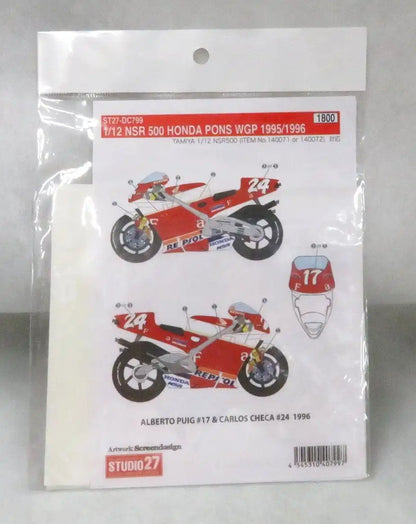 Studio27 St27-Dc799 Nsr500 Honda Pons 95/96 Decal For Tamiya 1/12 Honda Motorbike Model Decal- Japan Figure Store - #1 Bring To You The Best Japanese Goods