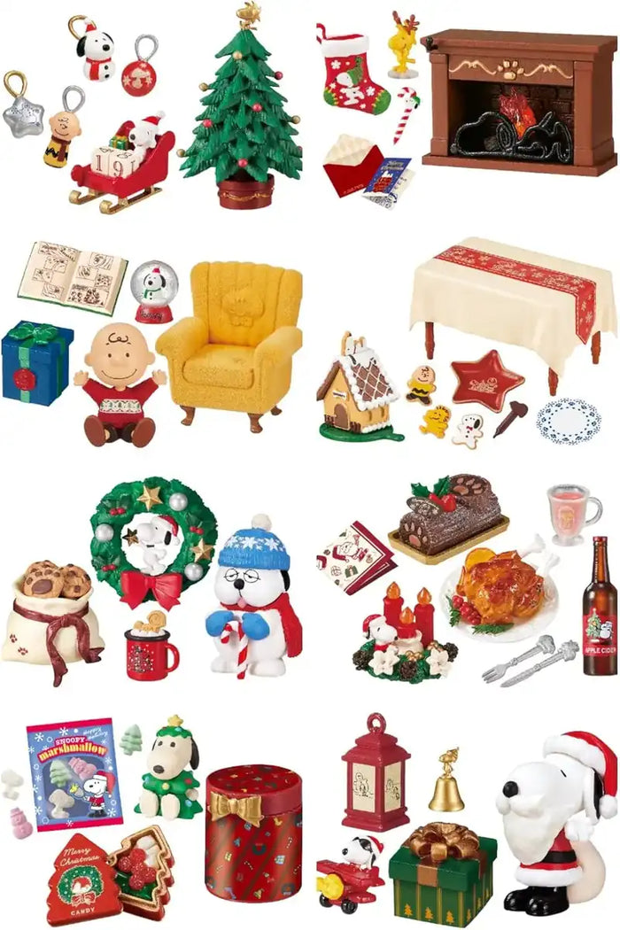 Reement Peanuts Snoopy Christmas Night Figurine Box 4.5 x 2.8 x 2.4 Inches RE-MENT