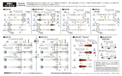 FINE MOLDS 1/72 Us Military Aircraft Missile Set 2 60'S 70'S Plastic Model- Japan Figure Store - #1 Bring To You The Best Japanese Goods