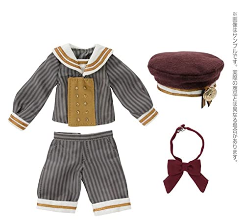 Azone 1/6 Doll Clothing Innocent Sailor Half Pants Set Bordeaux Gray Stripe- Japan Figure Store - #1 Bring To You The Best Japanese Goods
