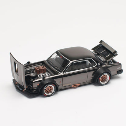 Works 1/64 Skyline GT-R V8 Drift Hakosuka Dark Chrome Diecast Model Car- Japan Figure Store - #1 Bring To You The Best Japanese Goods