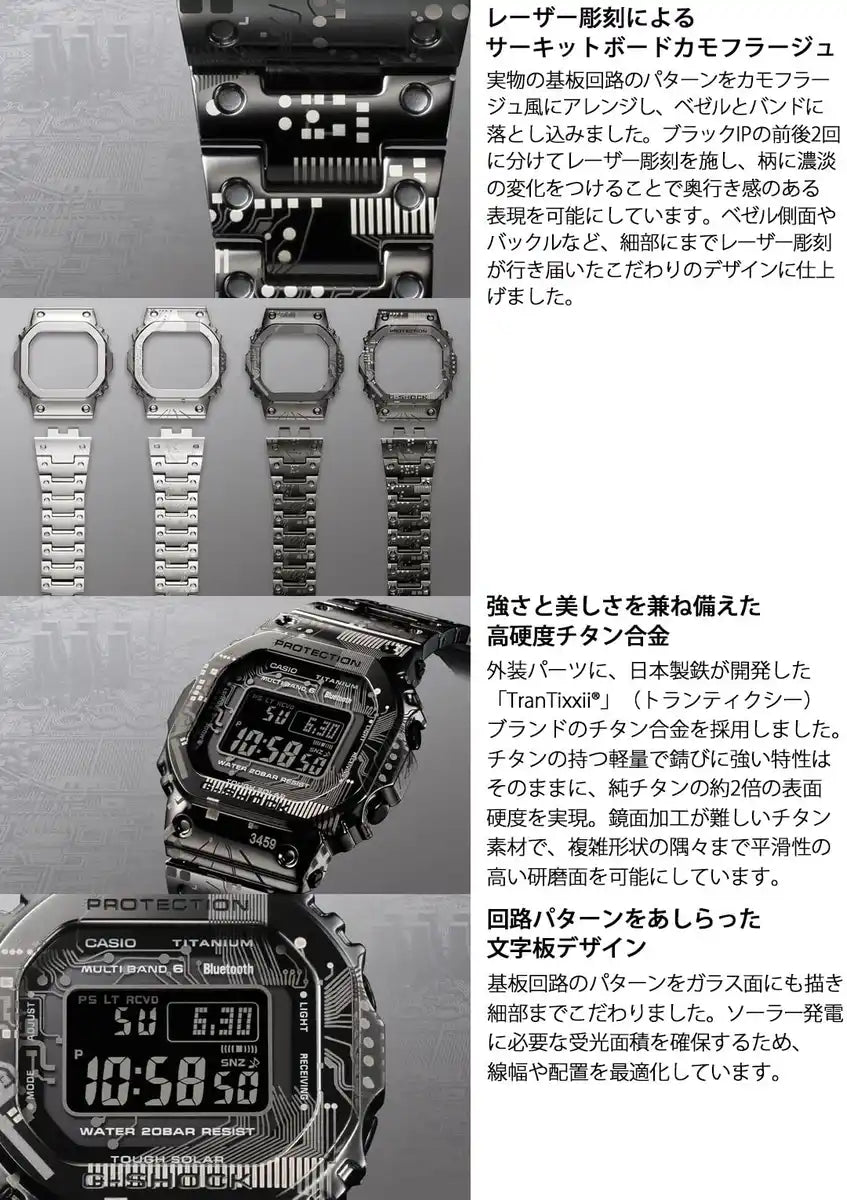Casio G-Shock Men's Titanium GMW-B5000TCC-1JR Bluetooth Full Metal Solar Black- Japan Figure Store - #1 Bring To You The Best Japanese Goods