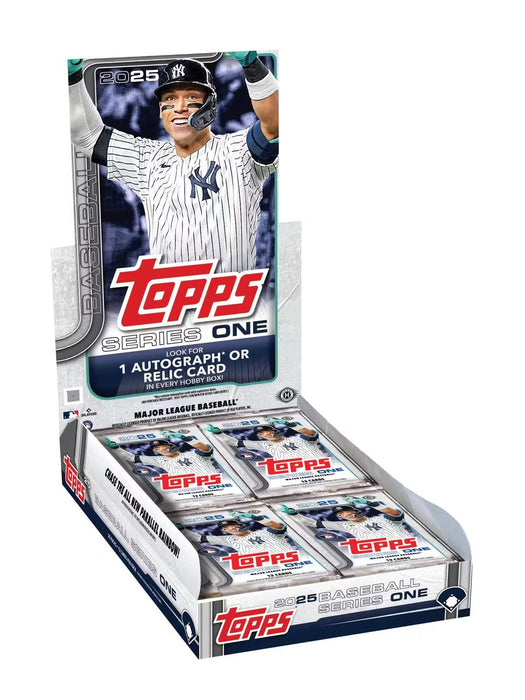 Topps 2025 Series 1 Baseball Trading Cards MLB Hobby Box 20 Packs 1 Auto/Relic