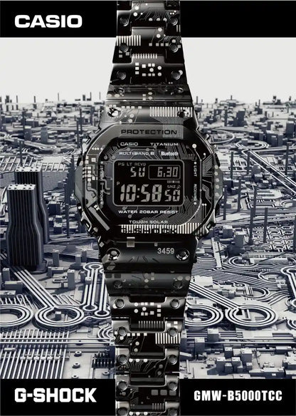 Casio G-Shock Men's Titanium GMW-B5000TCC-1JR Bluetooth Full Metal Solar Black- Japan Figure Store - #1 Bring To You The Best Japanese Goods