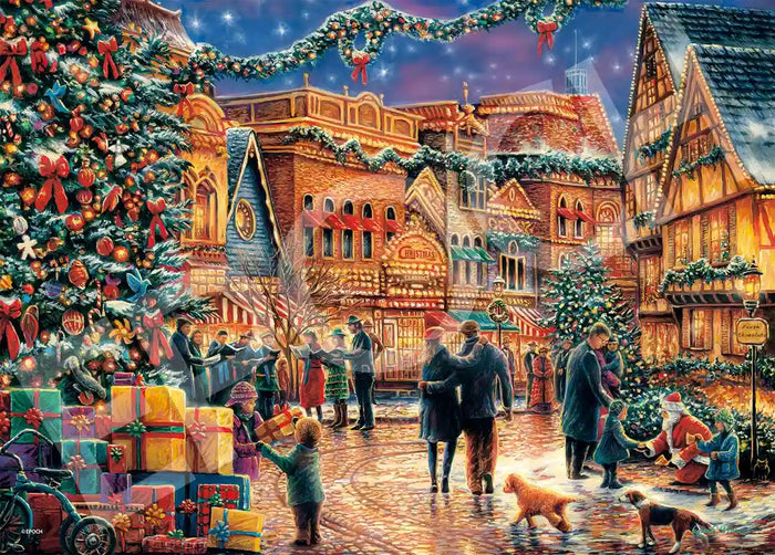 2000 Piece Jigsaw Puzzle Christmas In Town Square Super Small Piece (38 X 53 Cm)- Japan Figure Store - #1 Bring To You The Best Japanese Goods