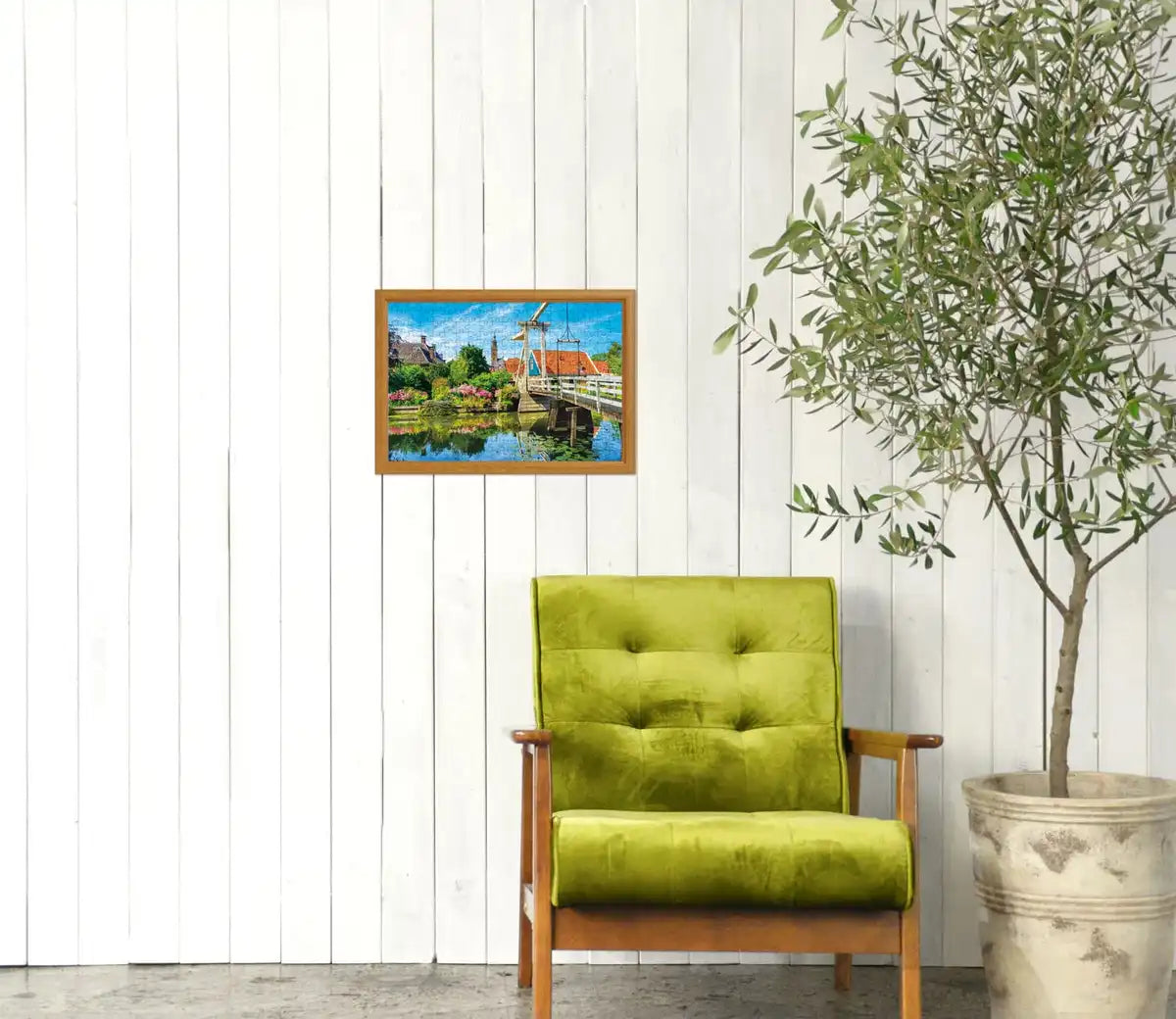 APPLEONE 300-363 Jigsaw Puzzle Flowering Dutch Drawbridge 300 Pieces- Japan Figure Store - #1 Bring To You The Best Japanese Goods