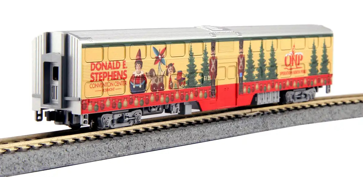 Kato Christmas Train 4-Car Set F40Ph Locomotive - Gallery Bilevel Passenger Car 106-2015N- Japan Figure Store - #1 Bring To You The Best Japanese Goods