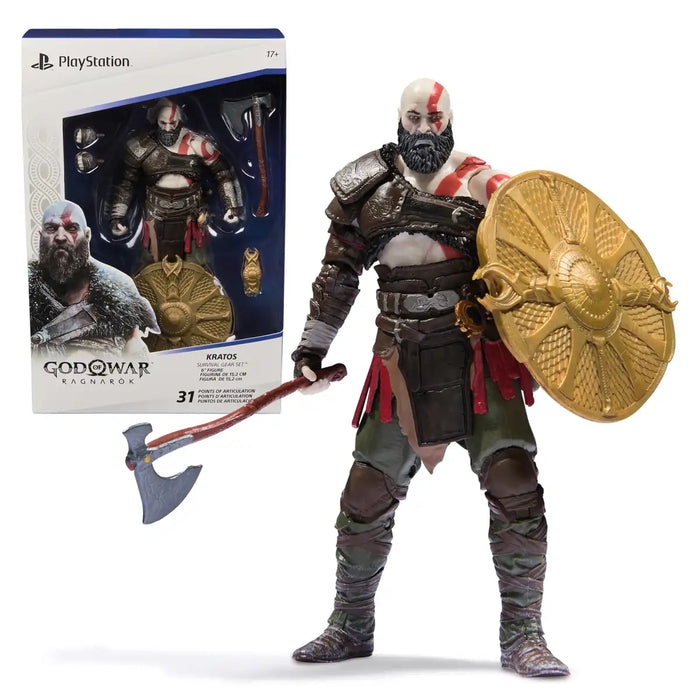 Playstation God of War Ragnarok Kratos 6-Inch Action Figure with Accessories