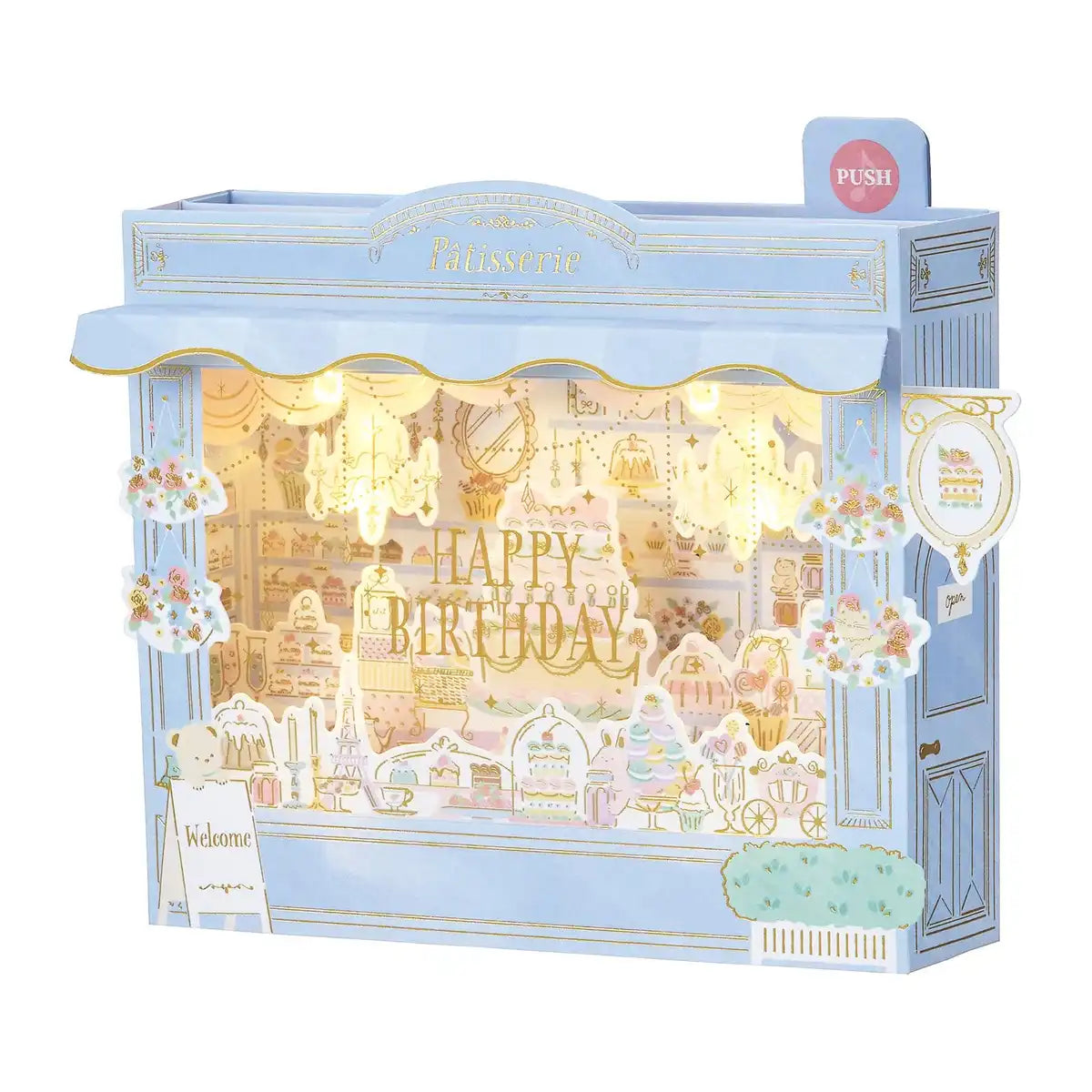 Sanrio Message Card Birthday Celebration Light Melody Patisserie Paper