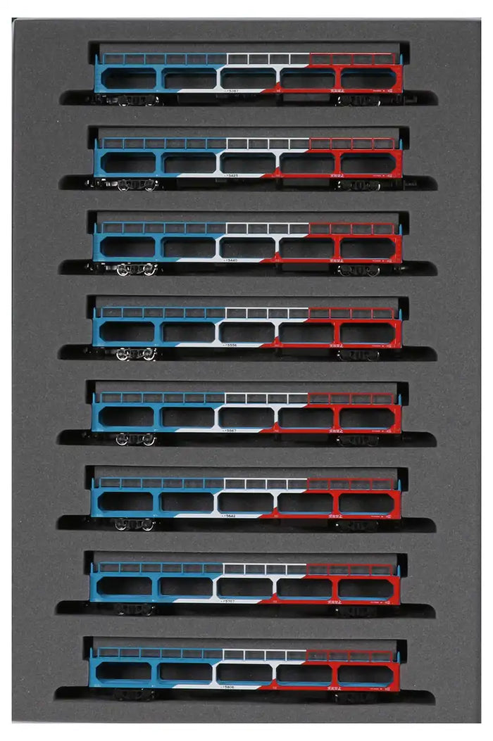 Kato N Gauge 8-Car Set Ku5000 Tricolor Railway Model Freight Car 10-1603- Japan Figure Store - #1 Bring To You The Best Japanese Goods