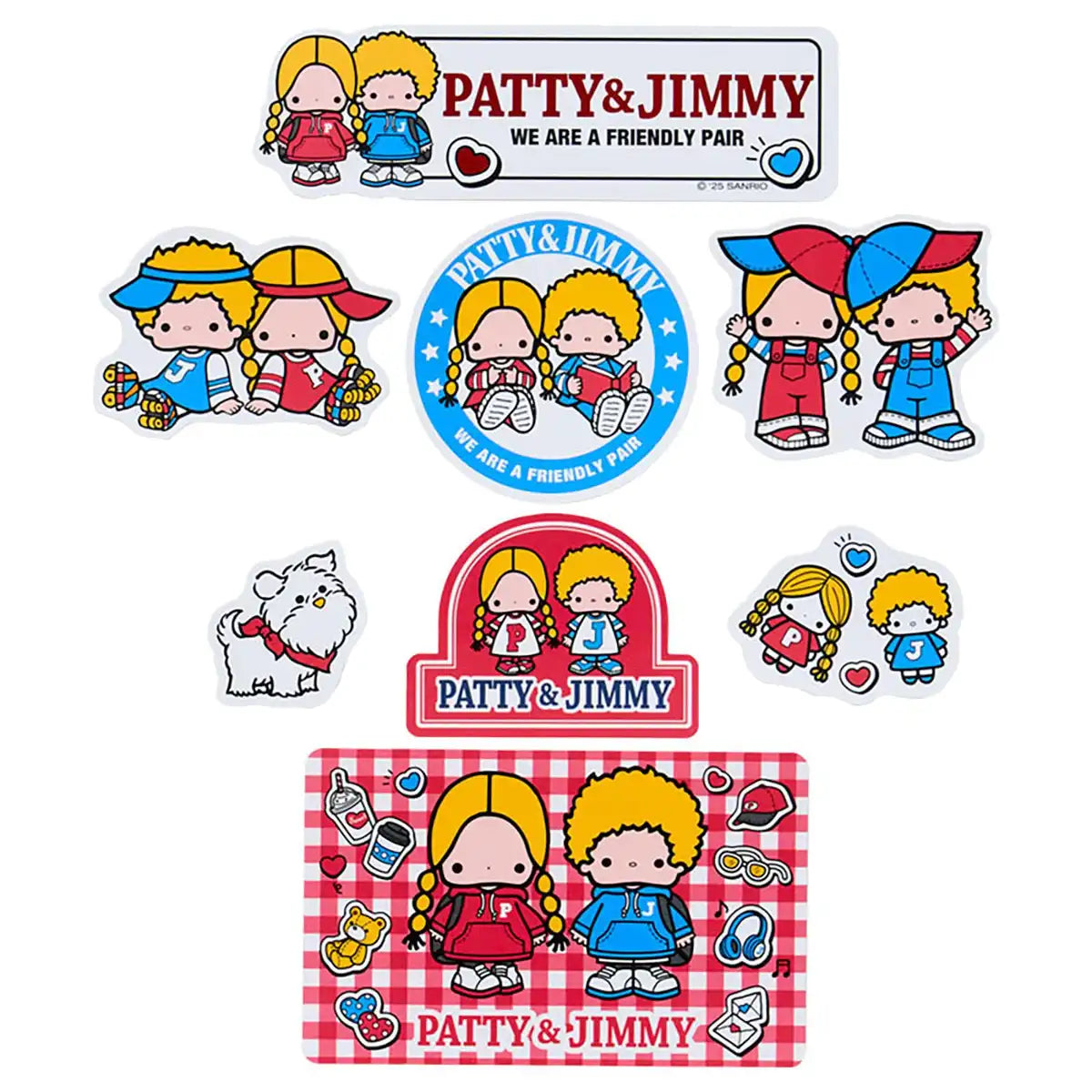 Sanrio Lot d'autocollants Patty &amp; Jimmy Lookbooks pour enfants de 3 ans et plus 220591