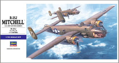 HASEGAWA 1/72 B-25J Mitchell U.S. Army Air Force Bomber Plastic Model- Japan Figure Store - #1 Bring To You The Best Japanese Goods