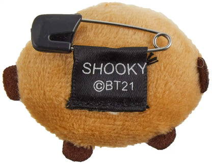 Sekiguchi BT21 Shooky Plush Badge - Soft Collectible Pin Accessory- Japan Figure Store - #1 Bring To You The Best Japanese Goods