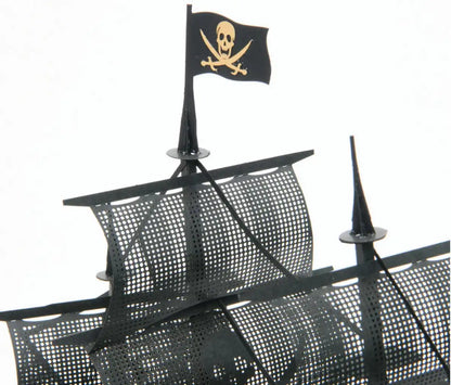 KAWADA Pnd-006 Papernano Black Pirate Ship Deluxe Edition- Japan Figure Store - #1 Bring To You The Best Japanese Goods