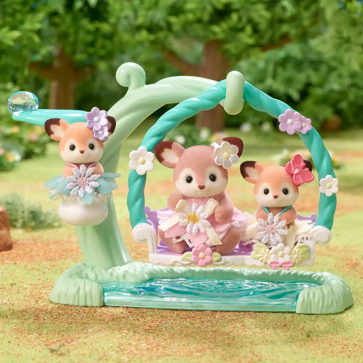 Epoch Sylvanian Families Deer Waterside Swing Set St Mark Certified Dollhouse for Age 3+- Japan Figure Store - #1 Bring To You The Best Japanese Goods